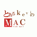 とあるｋｅｖｉｎのＭＡＣ ＢＯＯＫ（ｆｉｓｈ ｂａｌｌ）