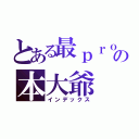 とある最ｐｒｏの本大爺（インデックス）