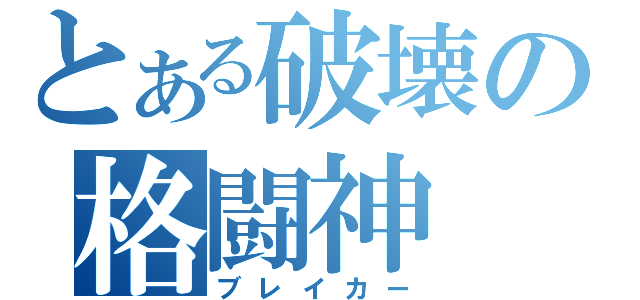 とある破壊の格闘神（ブレイカー）