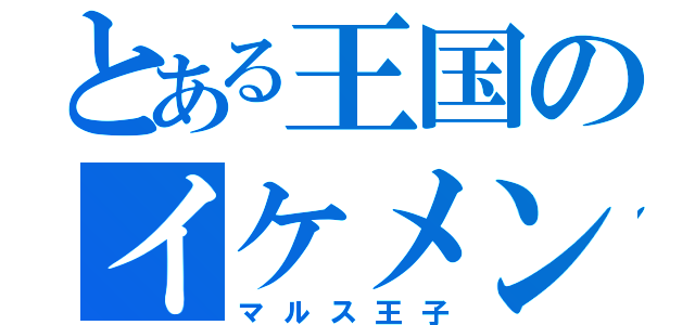 とある王国のイケメン（マルス王子）