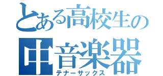 とある高校生の中音楽器（テナーサックス）