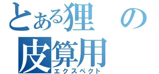 とある狸の皮算用（エクスペクト）