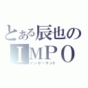 とある辰也のＩＭＰＯＲＴＡＮＴ（インポータント）