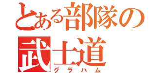 とある部隊の武士道（グラハム）