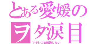 とある愛媛のヲタ涙目（マギレコを放送しない）