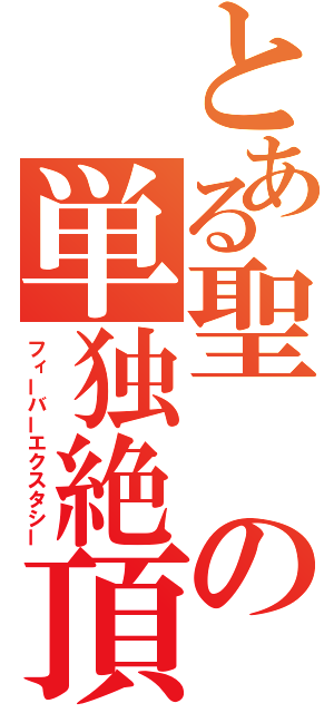 とある聖の単独絶頂（フィーバーエクスタシー）