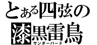 とある四弦の漆黒雷鳥（サンダーバード）