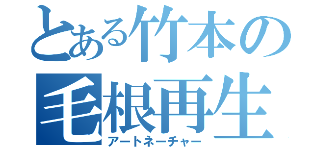 とある竹本の毛根再生（アートネーチャー）