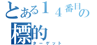 とある１４番目の標的（ターゲット）