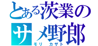 とある茨業のサメ野郎（モリ カザト）