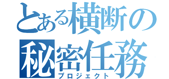 とある横断の秘密任務（プロジェクト）