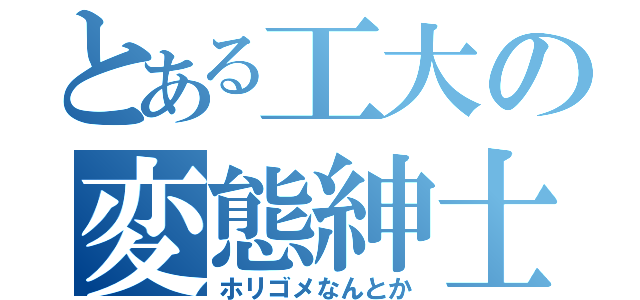 とある工大の変態紳士（ホリゴメなんとか）