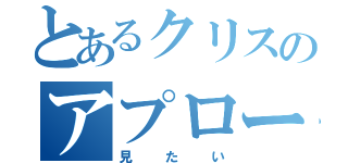 とあるクリスのアプローチ（見たい）