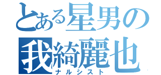 とある星男の我綺麗也（ナルシスト）