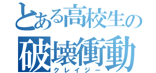 とある高校生の破壊衝動（クレイジー）