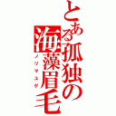 とある孤独の海藻眉毛（ノリマユゲ）