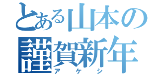 とある山本の謹賀新年（アケシ）