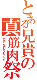 とある兄貴の真筋肉祭（ガチムチレスリング）