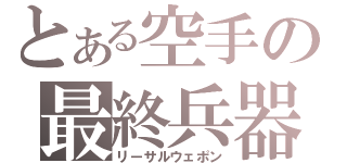 とある空手の最終兵器（リーサルウェポン）