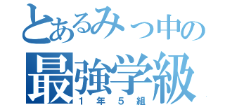 とあるみっ中の最強学級（１年５組）