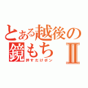 とある越後の鏡もちⅡ（押すだけポン）