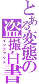 とある変態の盗撮白書（インデックス）