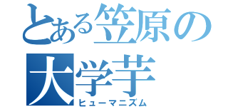 とある笠原の大学芋（ヒューマニズム）