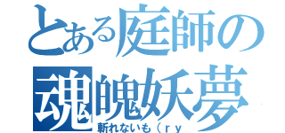 とある庭師の魂魄妖夢（斬れないも（ｒｙ）