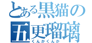 とある黒猫の五更瑠璃（くんかくんか）