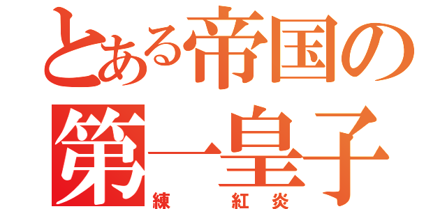 とある帝国の第一皇子（練 紅炎）