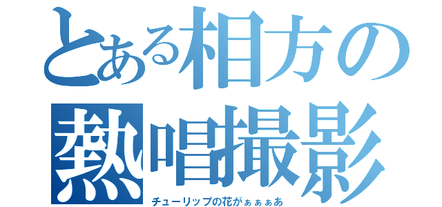 とある相方の熱唱撮影（チューリップの花がぁぁぁあ）