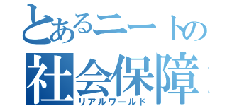 とあるニートの社会保障（リアルワールド）