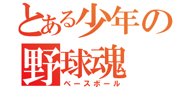 とある少年の野球魂（ベースボール）