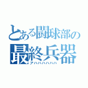 とある闘球部の最終兵器（アハハハハハハ）