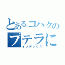 とあるコハクのプテラになる（インデックス）