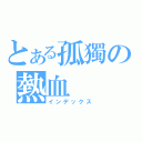 とある孤獨の熱血（インデックス）