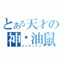 とある天才の神醬油鼠（インデックス）