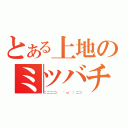 とある上地のミツバチ（⊂二二二（　＾ω＾）二⊃）