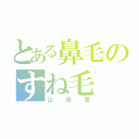 とある鼻毛のすね毛（山田君）