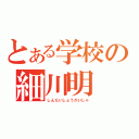 とある学校の細川明（しんたいしょうがいしゃ）