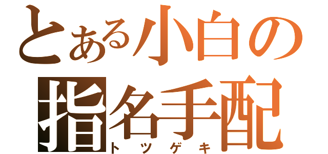 とある小白の指名手配（トツゲキ）