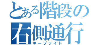 とある階段の右側通行（キープライト）