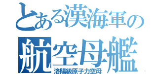 とある漢海軍の航空母艦（洛陽級原子力空母）