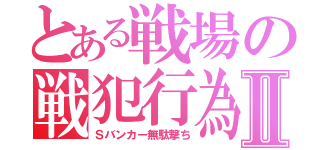 とある戦場の戦犯行為Ⅱ（Ｓバンカー無駄撃ち）