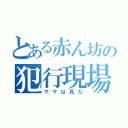 とある赤ん坊の犯行現場（ママは見た）