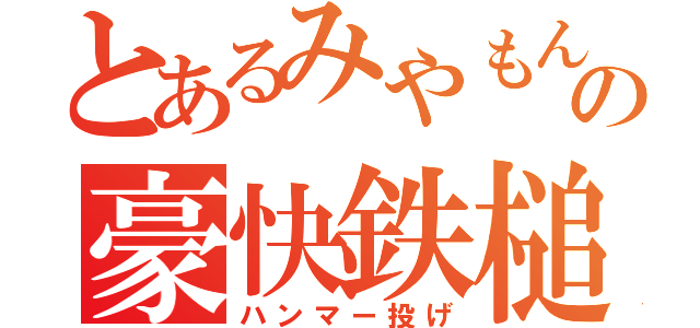 とあるみやもんの豪快鉄槌（ハンマー投げ）