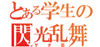 とある学生の閃光乱舞（ヲタ芸）