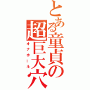 とある童貞の超巨大穴（オナホール）