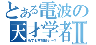 とある電波の天才学者Ⅱ（もすもす終日ぅ～？）