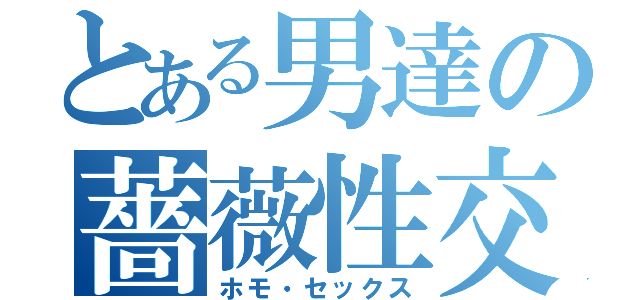 とある男達の薔薇性交（ホモ・セックス）